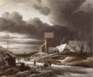  Ruisdael Canvas - Winter Landscape Jacob Isaakszoon van Ruisdael
